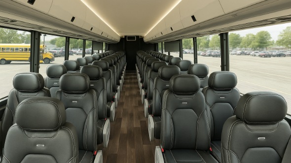 Interior of Charter Bus Company Hamden's 20 Passenger Mini bus in Hamden