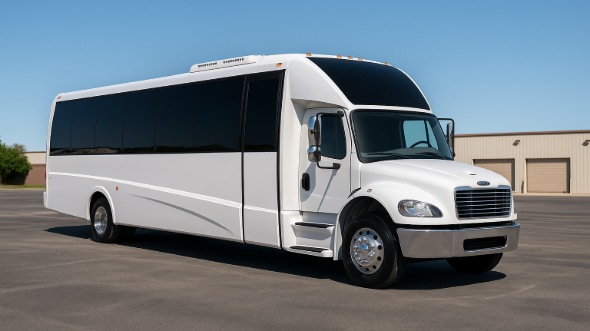 Exterior of Charter Bus Company Hamden's 25 Passenger Mini bus in Hamden