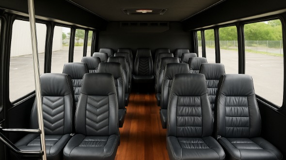 Interior of Charter Bus Company Hamden's 25 Passenger Mini bus in Hamden