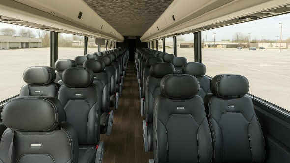 Interior of Charter Bus Company Hamden's 28 Passenger Mini bus in Hamden