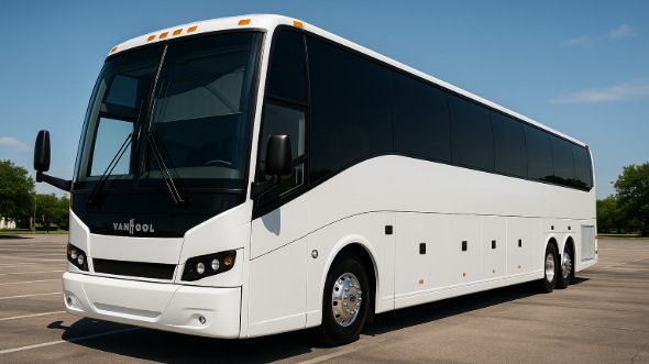 Exterior of Charter Bus Company Hamden's 50 Passenger Charter Bus in Hamden