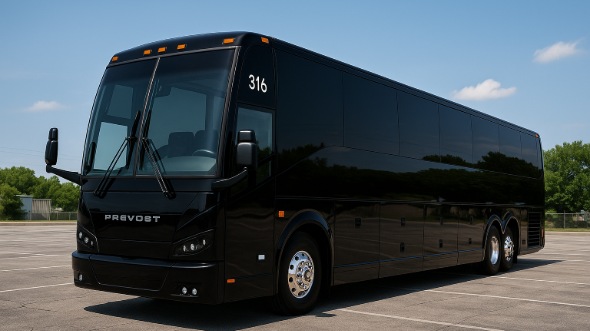 Exterior of Charter Bus Company Hamden's 54 Passenger Charter Bus in Hamden