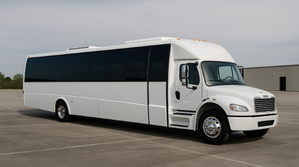 Exterior of Charter Bus Company Hamden's Party Bus in Hamden