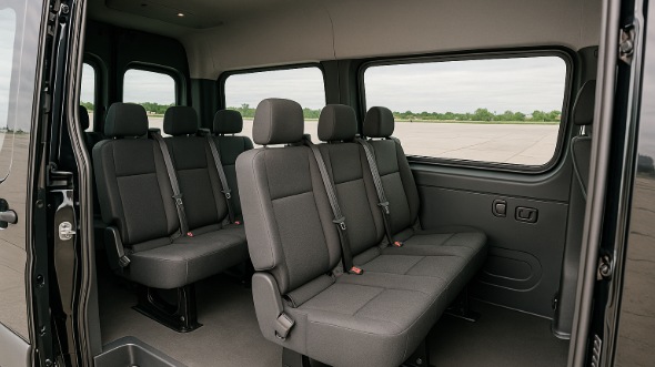 Interior of Charter Bus Company Hamden's Sprinter Van Rental With Driver in Hamden